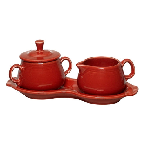 Fiesta Dinnerware - New Retired 4-Piece Sugar Bowl and Creamer Set with Tray - Image 6
