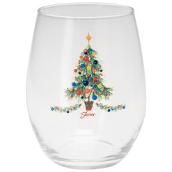 Alternative view of Fiesta Dinnerware - 15 oz. Fiesta® Christmas Tree Stemless Wine, Set of 4