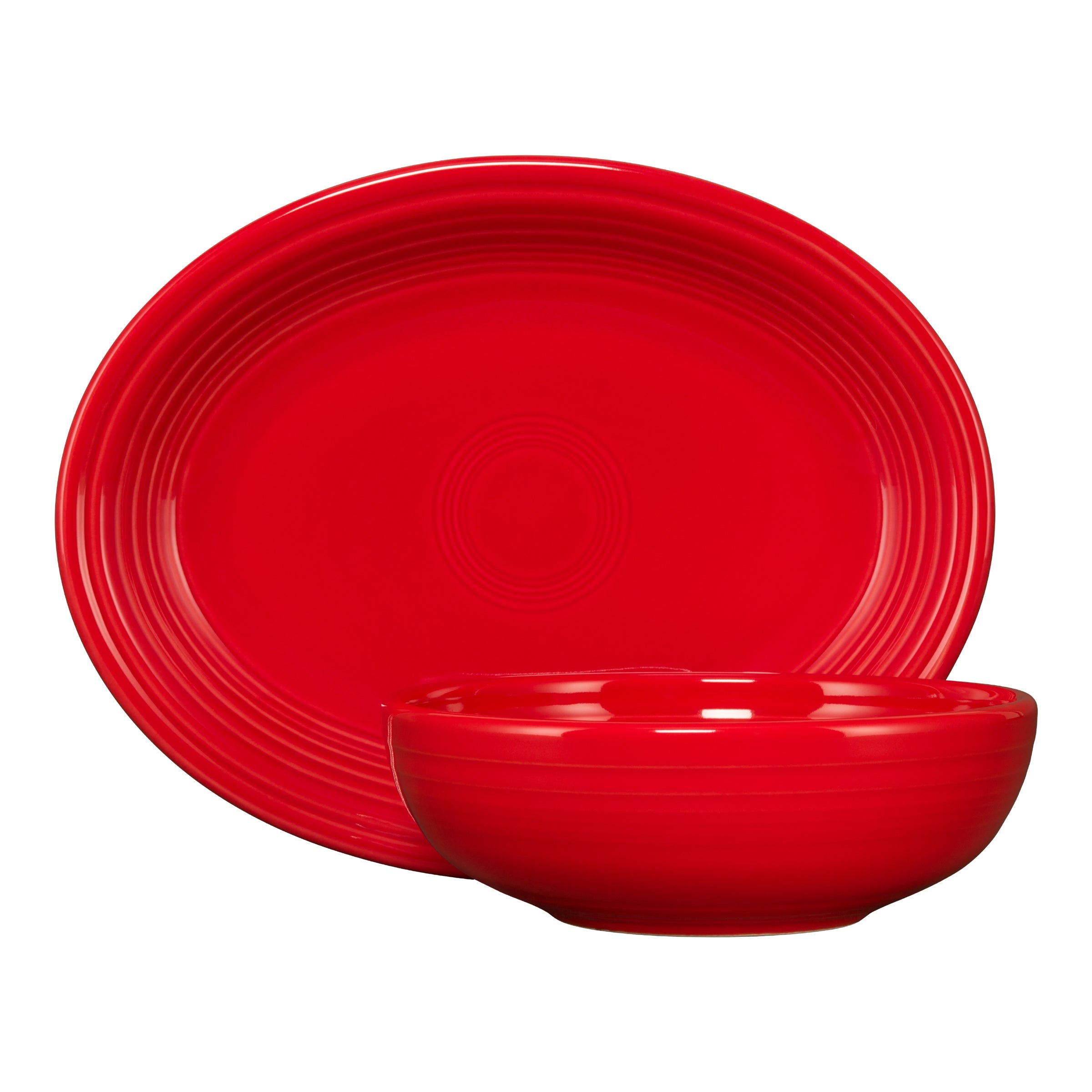 Fiesta Dinnerware - 2-Piece Serve Set 11 5/8 Inch Oval Platter & 38 OZ Bistro Bowl - Image 2