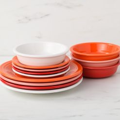 Alternative view of Fiesta Dinnerware - Mixed Sunset Horizon Classic Rim 12-Piece Dinnerware Set, Service for 4