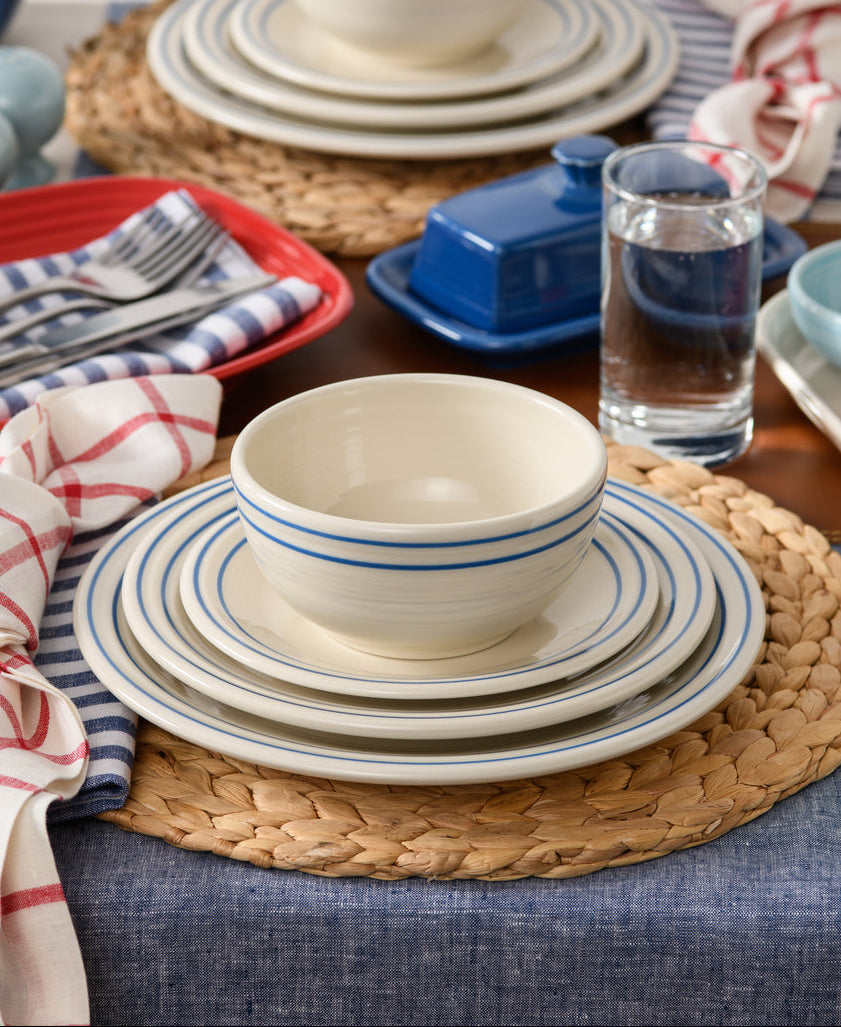 Fiesta Dinnerware - Americana Lapis Band Classic Bistro 3-Piece Place Setting, Service For 1 - Image 3