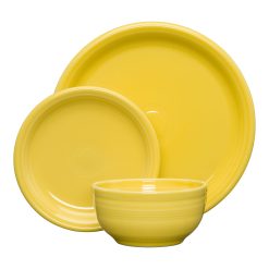 Alternative view of Fiesta Dinnerware - New Retired Bistro Coupe 3-Piece Place Setting, Service for 1