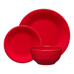 Fiesta Dinnerware - Scarlet Classic Bistro 3-Piece Place Setting, Service for 1