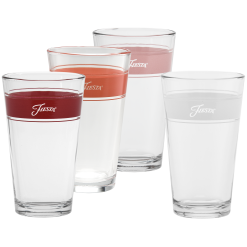 Fiesta Dinnerware - Sunset Horizon 16 oz. Frame Cooler Glass Mixed Color - Set of 4