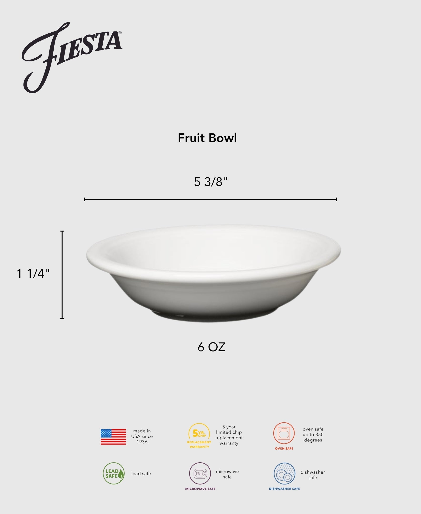 Fiesta Dinnerware - Fruit Bowl 6 OZ - Image 3