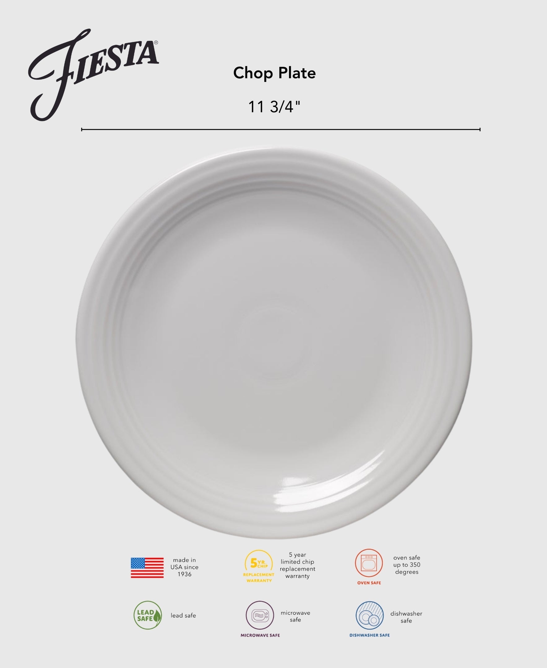 Fiesta Dinnerware - Chop Plate 11 3/4 Inch - Image 3