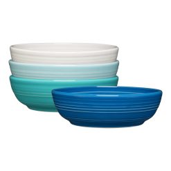Fiesta Dinnerware - Mixed Coastal Blues Coupe 6 3/4 Inch Salad Bowl 24 OZ, Set of 4