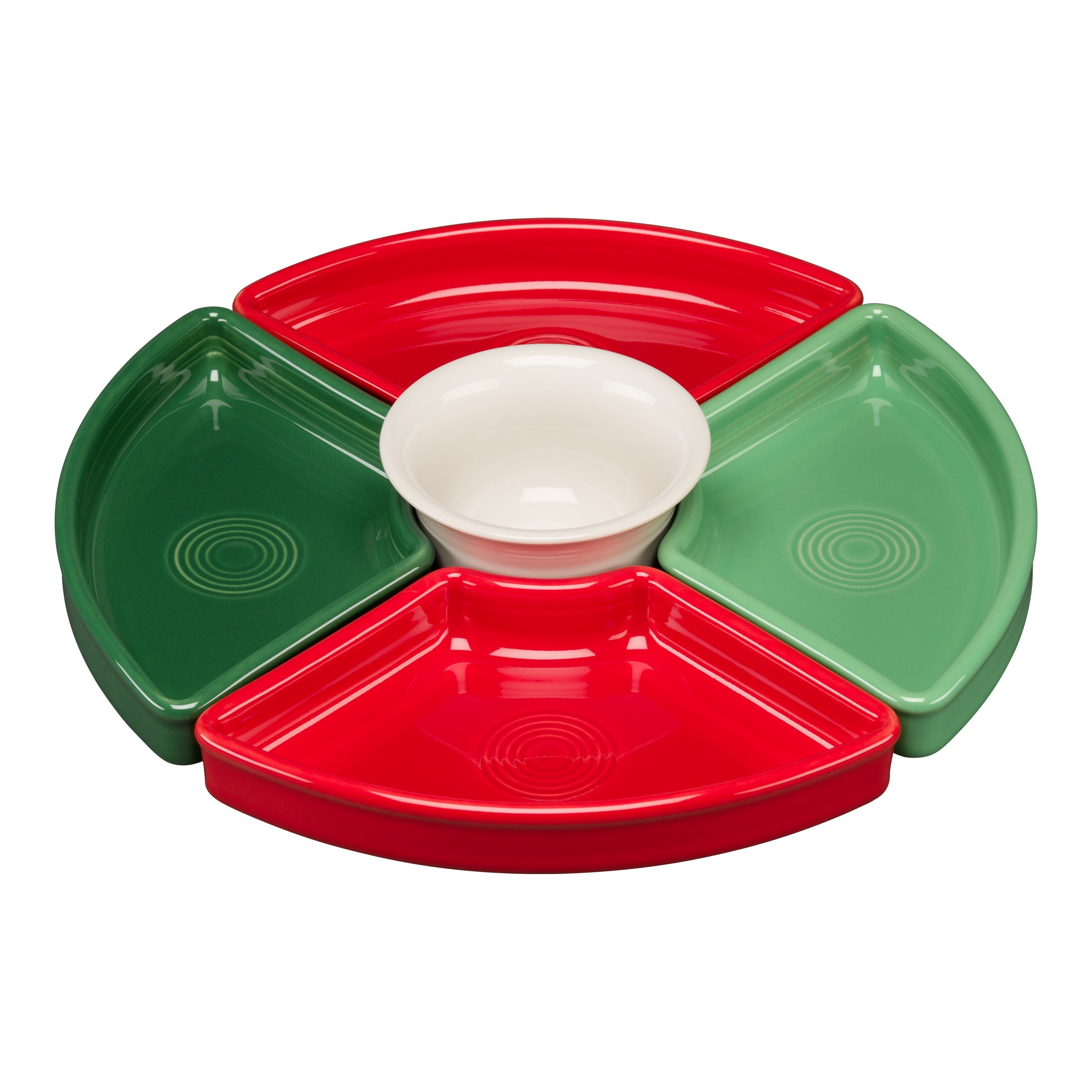 Fiesta Dinnerware - Christmas Mixed Color 5-Piece Color Entertaining Set 8 1/5 Inch - Image 2