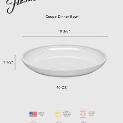 Alternative view of Fiesta Dinnerware - Lavender Coupe 10 3/8 Inch Dinner Bowl 40 OZ