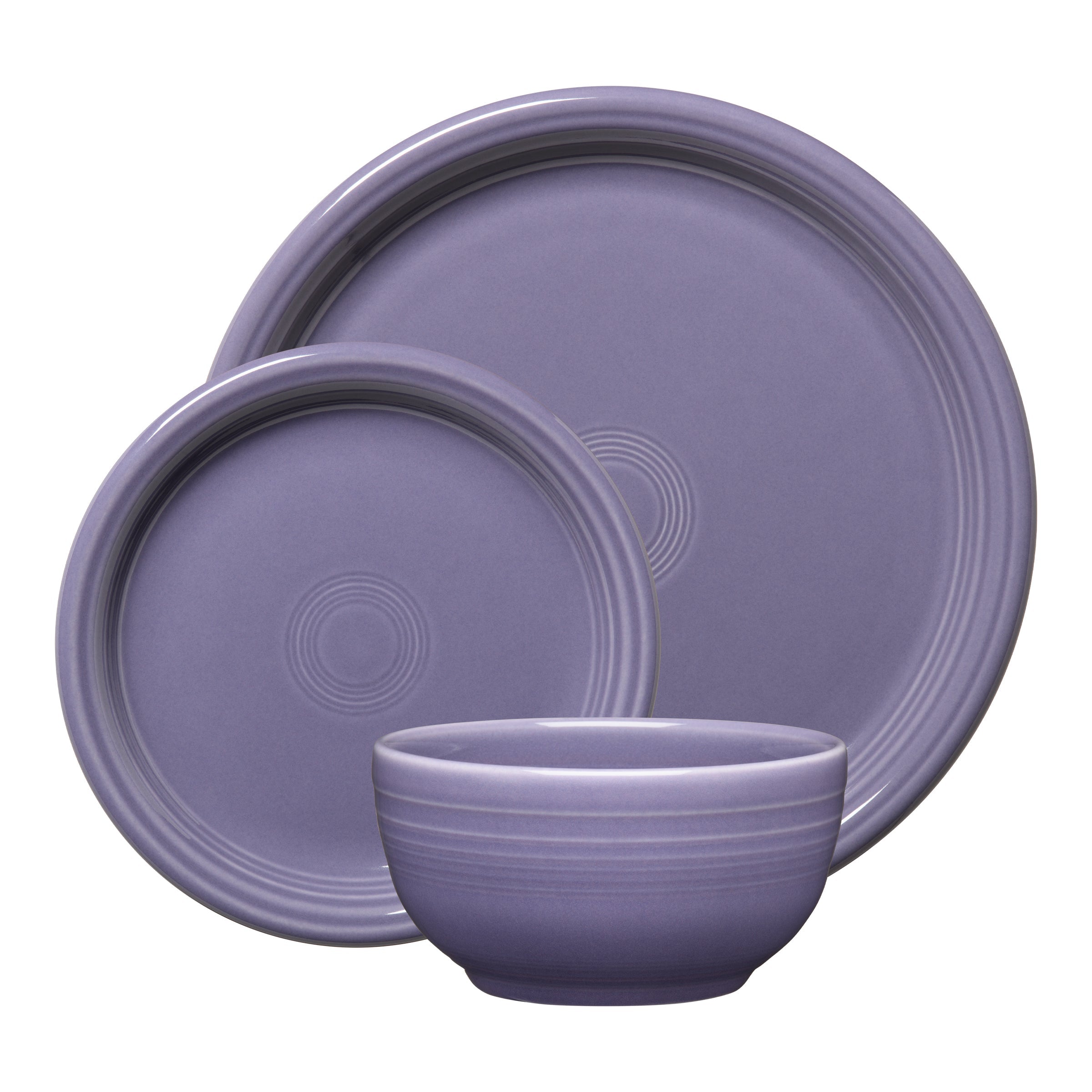 Fiesta Dinnerware - Lavender Bistro Coupe 3-Piece Place Setting, Service for 1