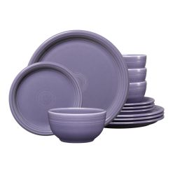 Fiesta Dinnerware - Lavender Bistro Coupe 12-Piece Dinnerware Set, Service for 4