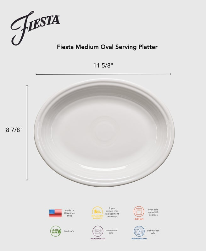 Fiesta Dinnerware - Botanical Floral Lavender 11 5/8 Inch Medium Oval Serving Platter - Image 4