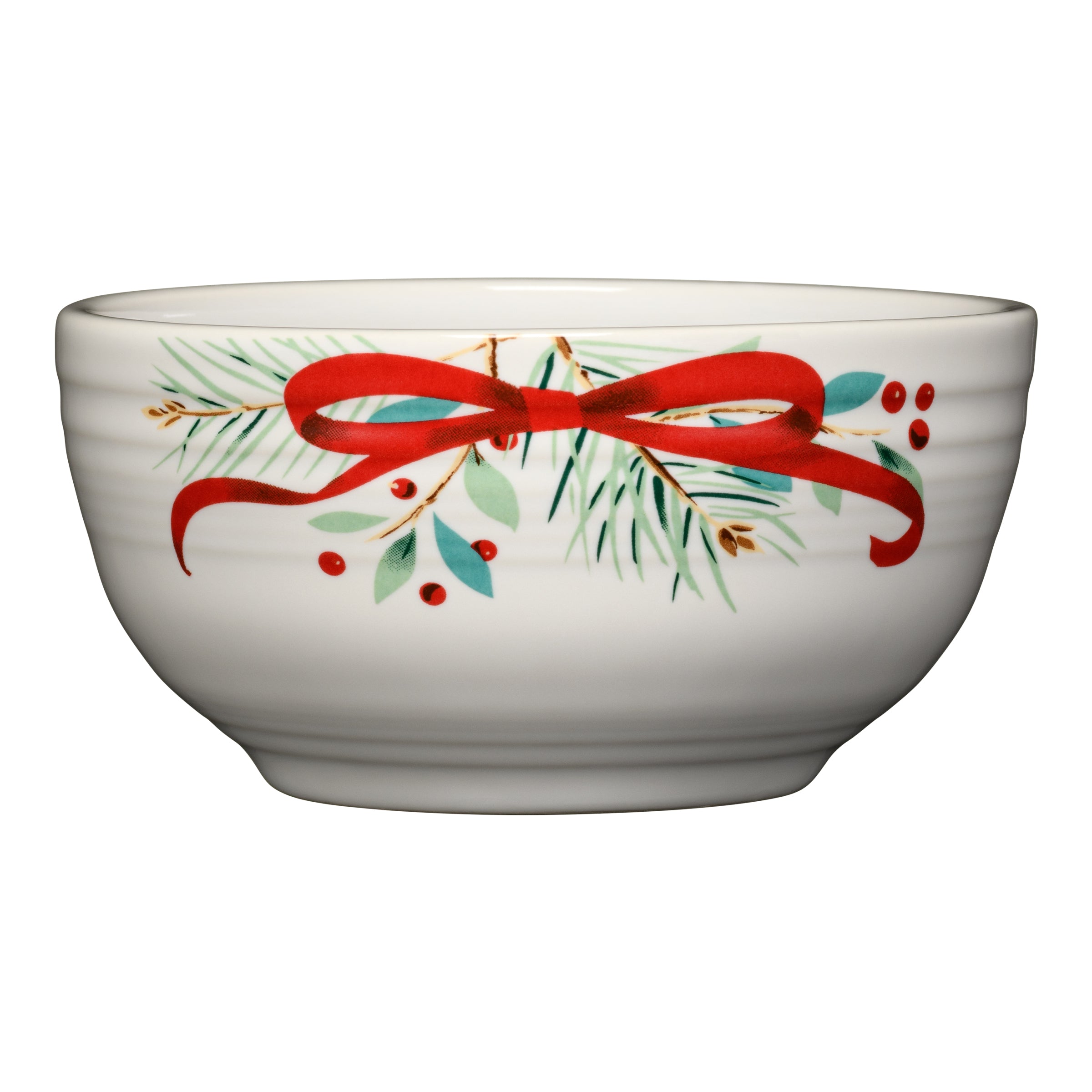Fiesta Dinnerware - Holly Berry Christmas Garland Bistro Coupe 5 1/2 Inch Cereal Bowl 22 OZ