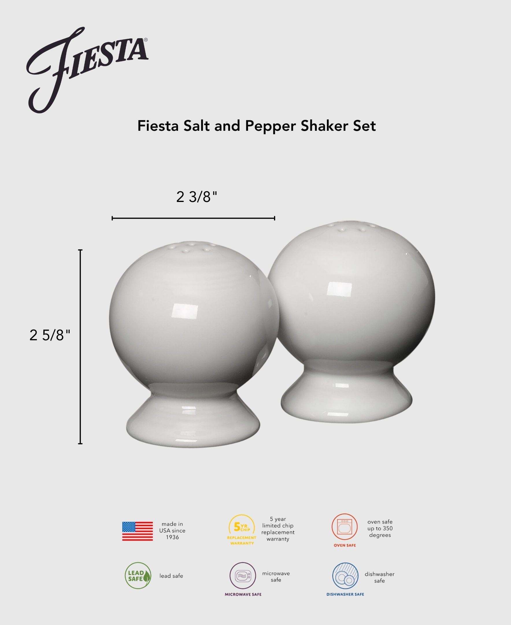 Fiesta Dinnerware - New Retired Fiesta 2 5/8 Inch Salt and Pepper Shaker Set - Image 3