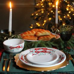 Alternative view of Fiesta Dinnerware - Holly Berry Christmas Garland Classic Bistro Coupe 3-Piece Place Setting, Service for 1