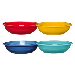 Fiesta Dinnerware - Mixed Vibrant Classic Rim 8 3/8-Inch 34OZ Pasta Bowls, Set of 4