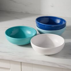 Alternative view of Fiesta Dinnerware - Mixed Coastal Blue Bistro Coupe 7 5/8-Inch 38OZ Medium Bowls, Set of 4