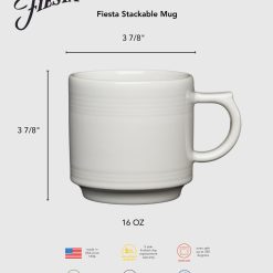 Alternative view of Fiesta Dinnerware - Sky 16 OZ Set of 4 Stackable Mug Set