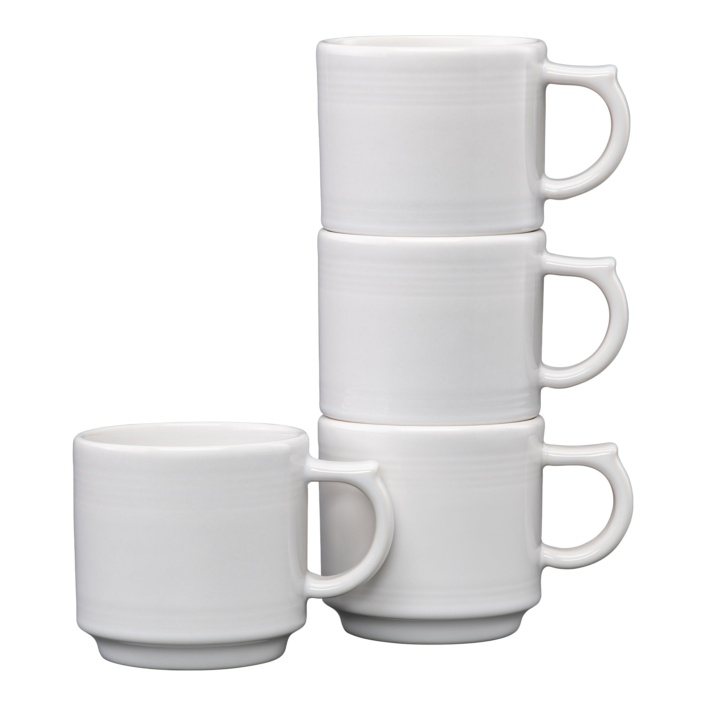 Fiesta Dinnerware - White 16 OZ Set of 4 Stackable Mug Set