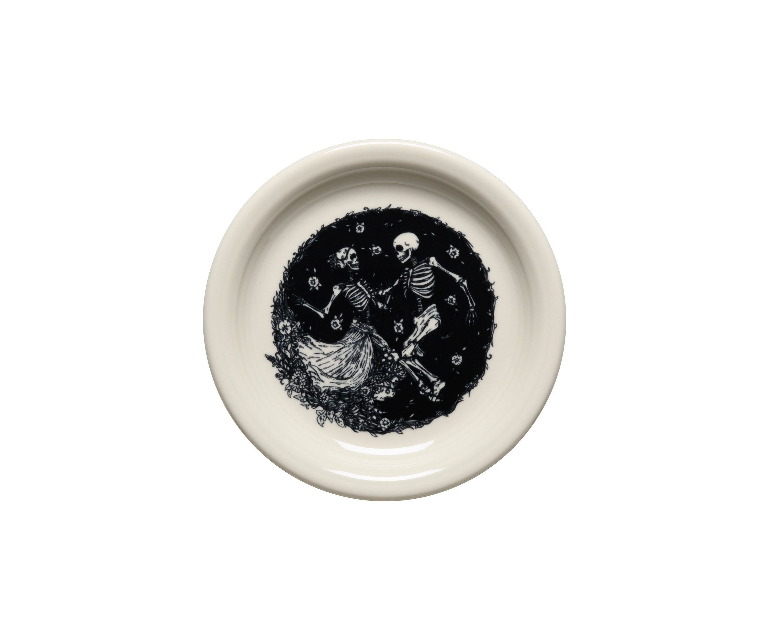 Fiesta Dinnerware - Skeleton Duet Linen Bistro Coupe 6 1/4 Inch Appetizer Plate