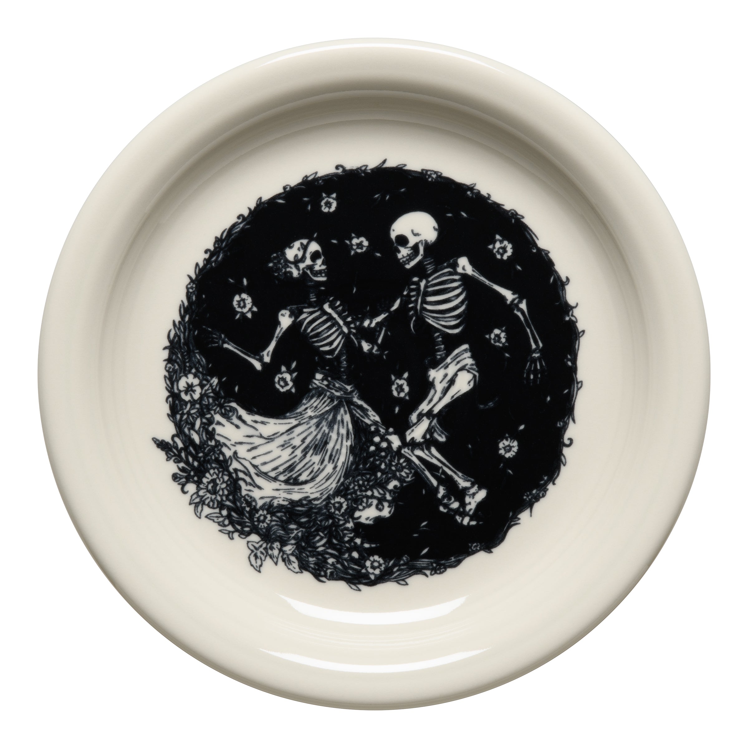 Fiesta Dinnerware - Skeleton Duet Linen Bistro Coupe 6 1/4 Inch Appetizer Plate - Image 2