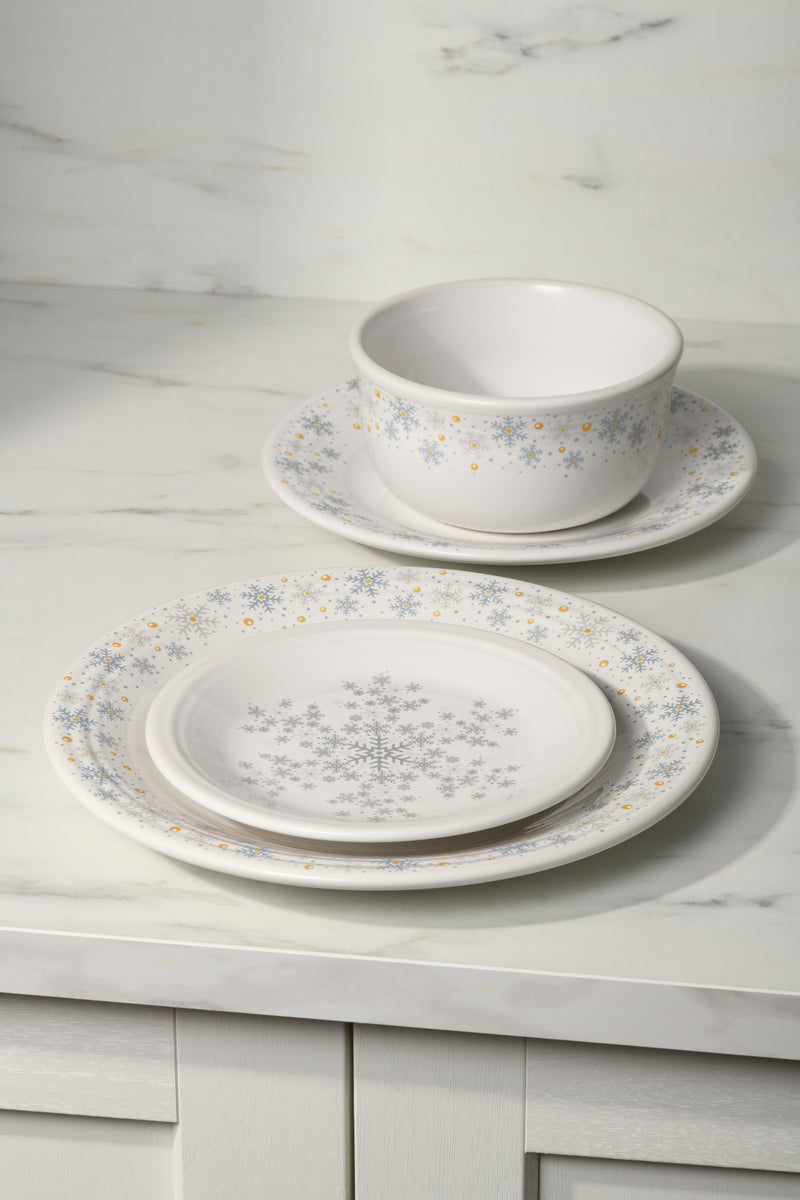 Fiesta Dinnerware - White Snowflake All-Purpose 6 Inch Gusto Bowl 28 OZ - Image 2