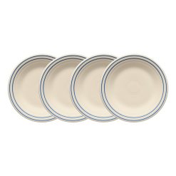 Fiesta Dinnerware - Americana Lapis Band Set of 4 Classic Rim 9 Inch Luncheon Plate