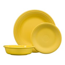 Alternative view of Fiesta Dinnerware - New Retired Classic Rim 3-Piece Place Setting, Service for 1