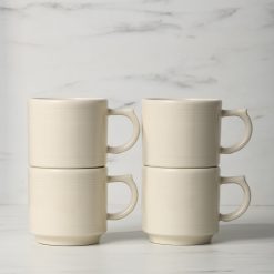 Alternative view of Fiesta Dinnerware - Linen 16 OZ Set of 4 Stackable Mug Set