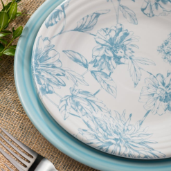 Alternative view of Fiesta Dinnerware - Botanical Floral Sky Classic Rim 9 Inch Luncheon Plate