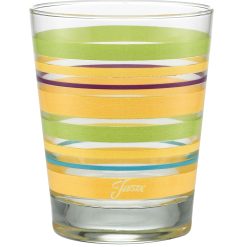 Alternative view of Fiesta Dinnerware - Retired 15 oz. Fiesta® Caribbean Sunset Stripes Tapered Double Old Fashion, Set of 4