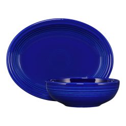 Alternative view of Fiesta Dinnerware - New Retired 2-Piece Serve Set 11 5/8 Inch Oval Platter & 38 OZ Bistro Bowl