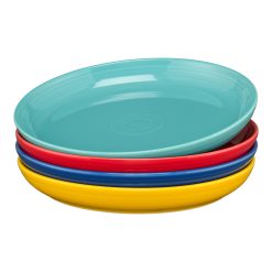 Fiesta Dinnerware - Mixed Vibrant Coupe 10 3/8 Inch Dinner Bowl 40 OZ, Set of 4