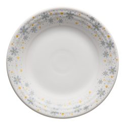 Fiesta Dinnerware - White Snowflake Classic Rim 9 Inch Luncheon Plate