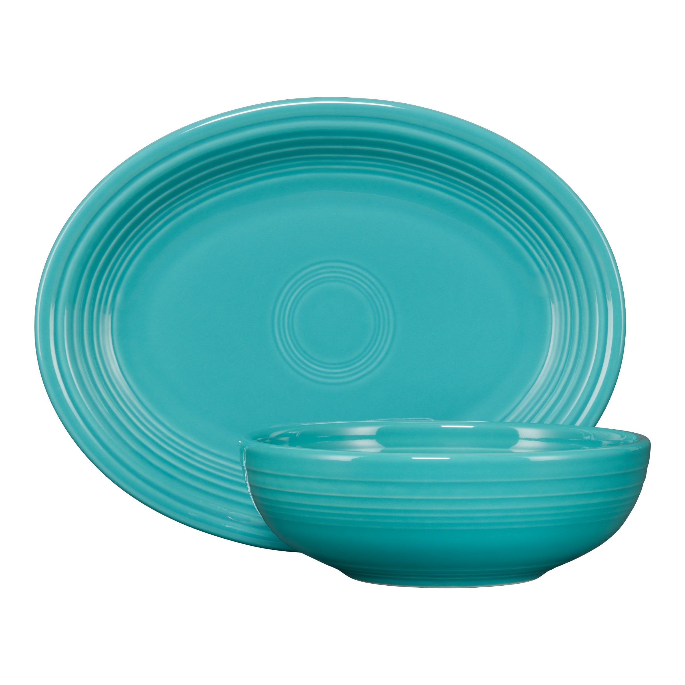 Fiesta Dinnerware - 2-Piece Serve Set 11 5/8 Inch Oval Platter & 38 OZ Bistro Bowl - Image 4