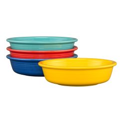 Fiesta Dinnerware - Mixed Vibrant Classic Rim 6 7/8 Inch Cereal Bowl 19 oz, Set of 4