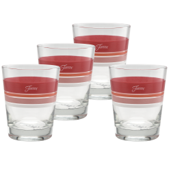 Fiesta Dinnerware - Sunset Horizon Edgeline Tapered Double Old Fashion Glass Mixed, Set of 4