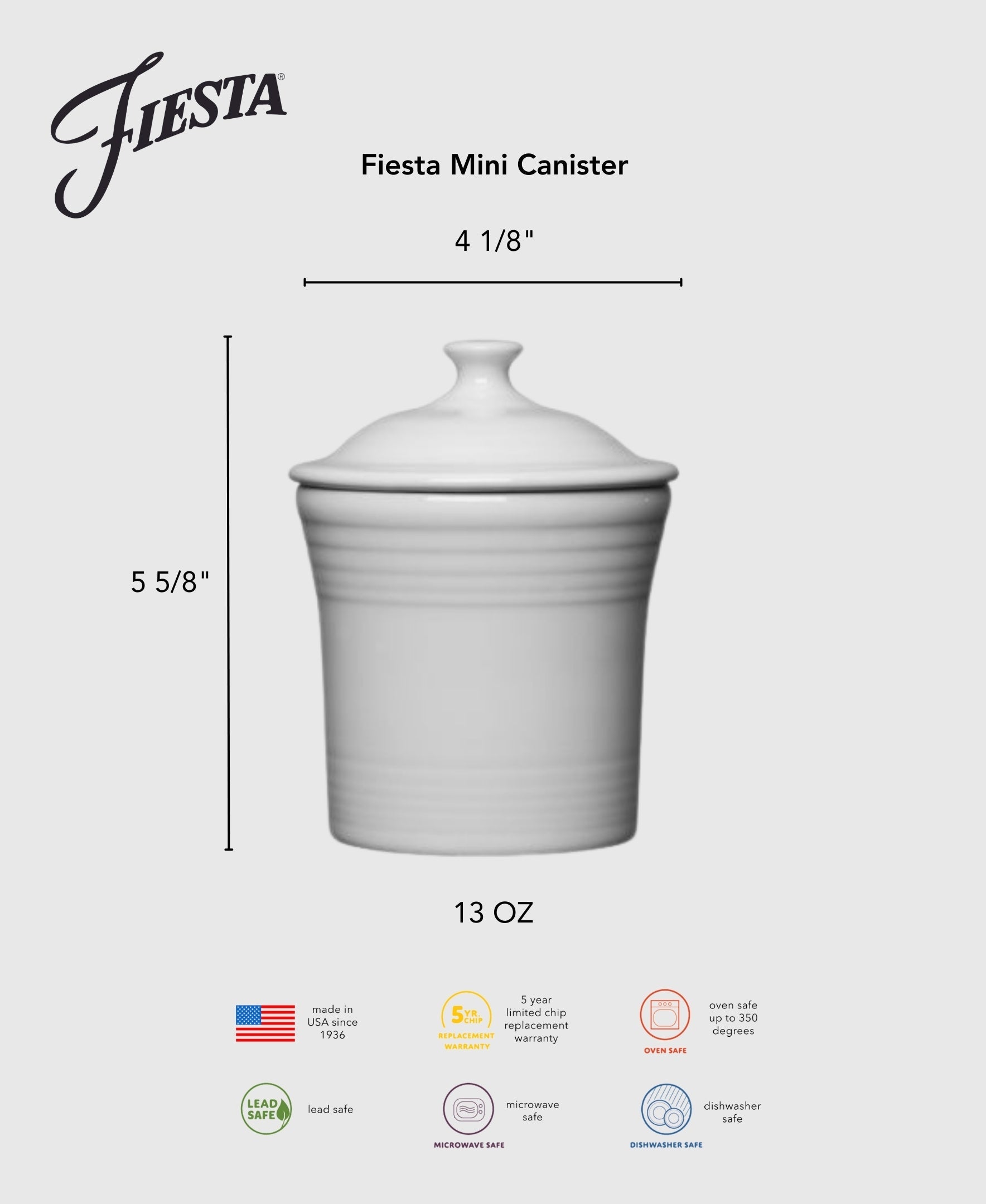 Fiesta Dinnerware - New Retired Fiesta 13 OZ Mini Canister 5 5/8 Inch - Image 9