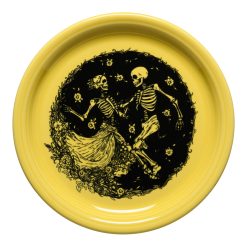 Fiesta Dinnerware - Skeleton Duet Sunflower Bistro Coupe 9 Inch Luncheon Plate