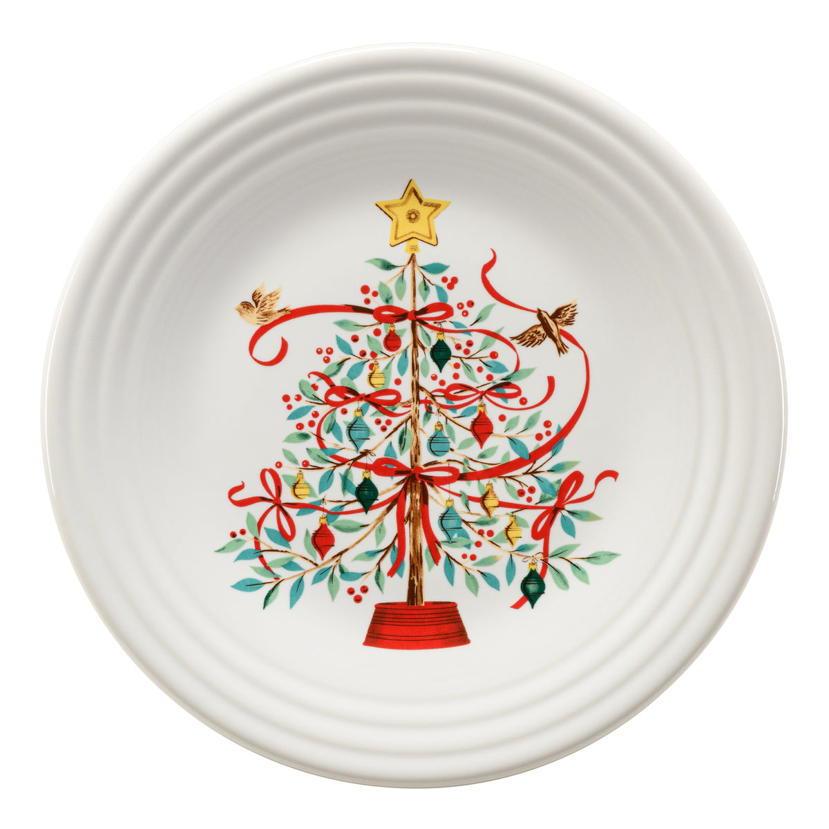Fiesta Dinnerware - Holly Berry Christmas Tree Classic Rim 9 Inch Luncheon Plate