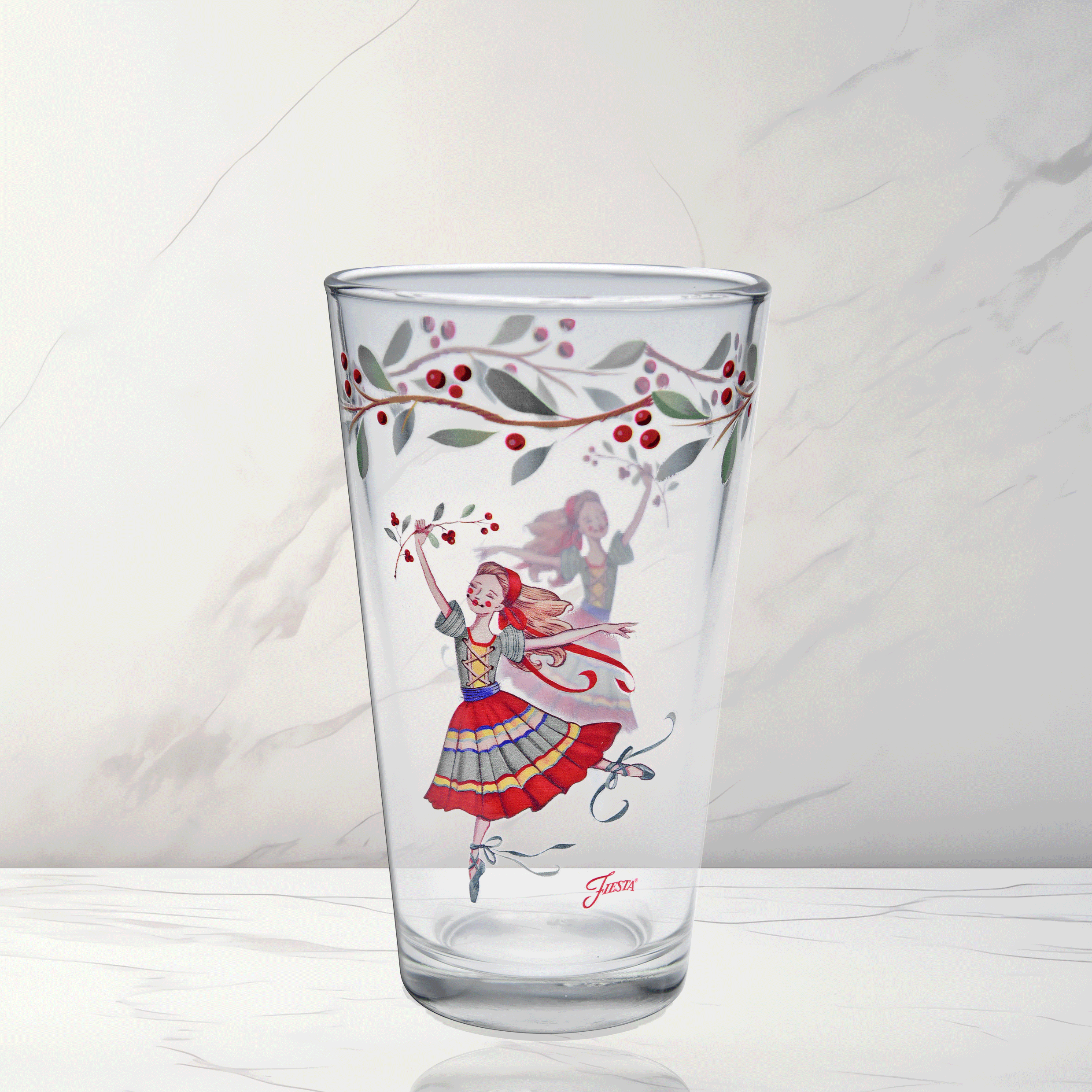Fiesta Dinnerware - Nutcracker The Ballerina 16 oz. Cooler Glass - Set of 4 - Image 3
