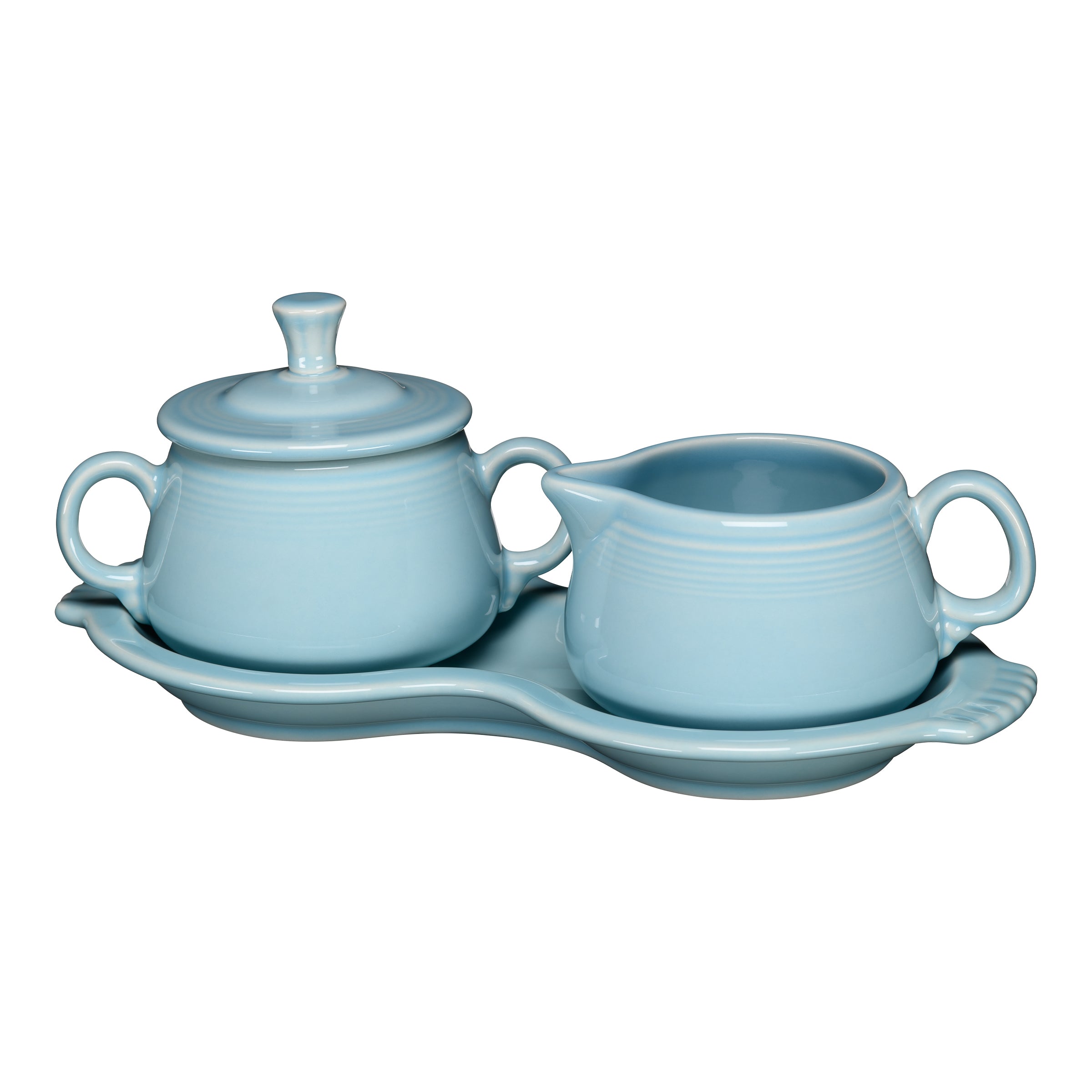 Fiesta Dinnerware - New Retired 4-Piece Sugar Bowl and Creamer Set with Tray