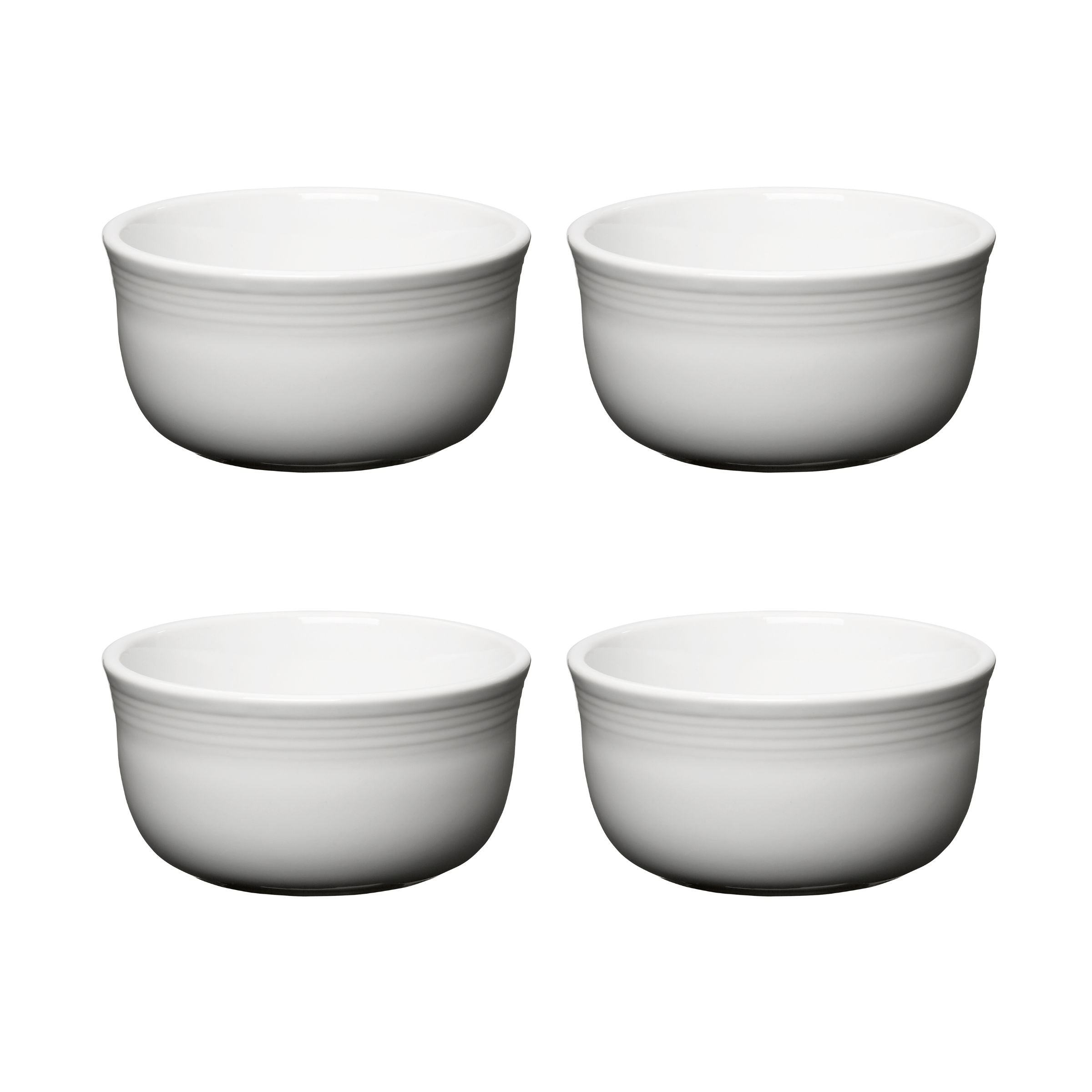 Fiesta Dinnerware - White Set of 4 All-Purpose 6-Inch 28OZ Gusto Bowls
