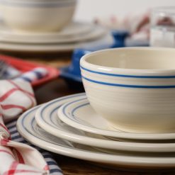 Alternative view of Fiesta Dinnerware - Americana Lapis Band Classic Bistro 3-Piece Place Setting, Service For 1