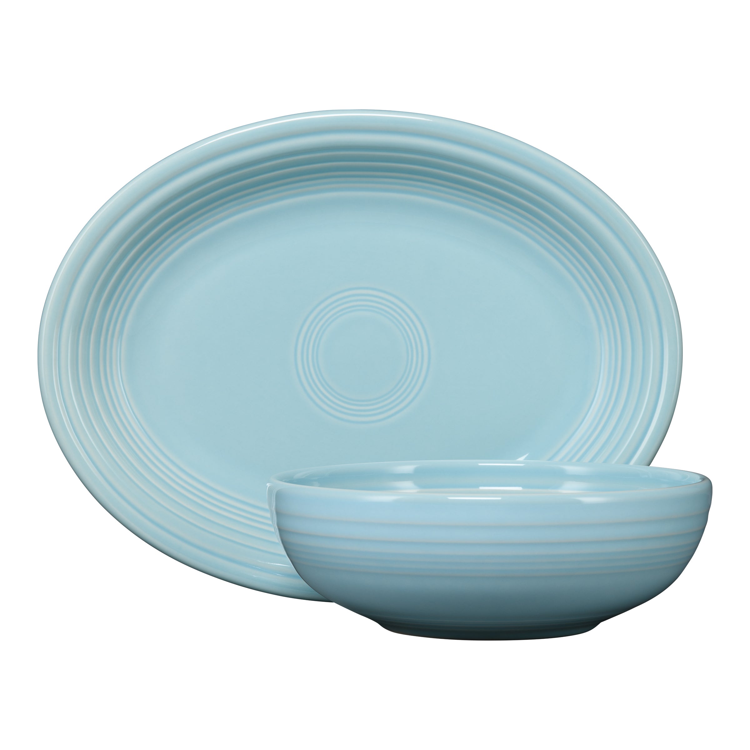 Fiesta Dinnerware - 2-Piece Serve Set 11 5/8 Inch Oval Platter & 38 OZ Bistro Bowl