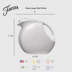 Alternative view of Fiesta Dinnerware - Lavender 67 OZ Large Disk Pitcher