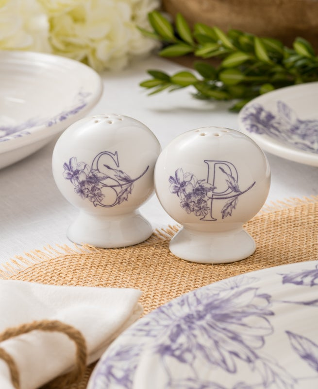 Fiesta Dinnerware - Botanical Floral Lavender 2 5/8 Inch Salt and Pepper Shaker Set - Image 2
