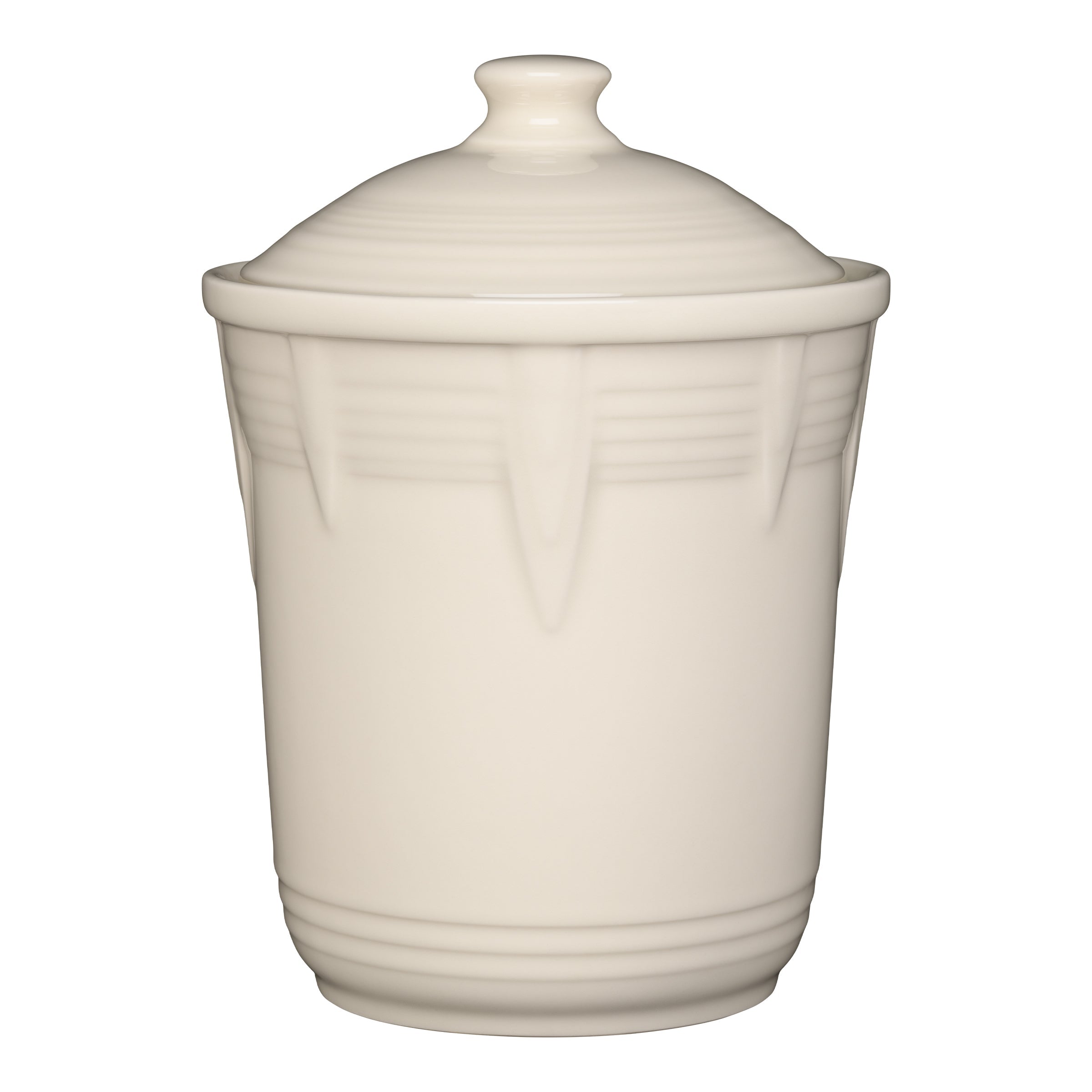 Fiesta Dinnerware - New Retired Linen Fiesta 2 Quart Medium Chevron Canister