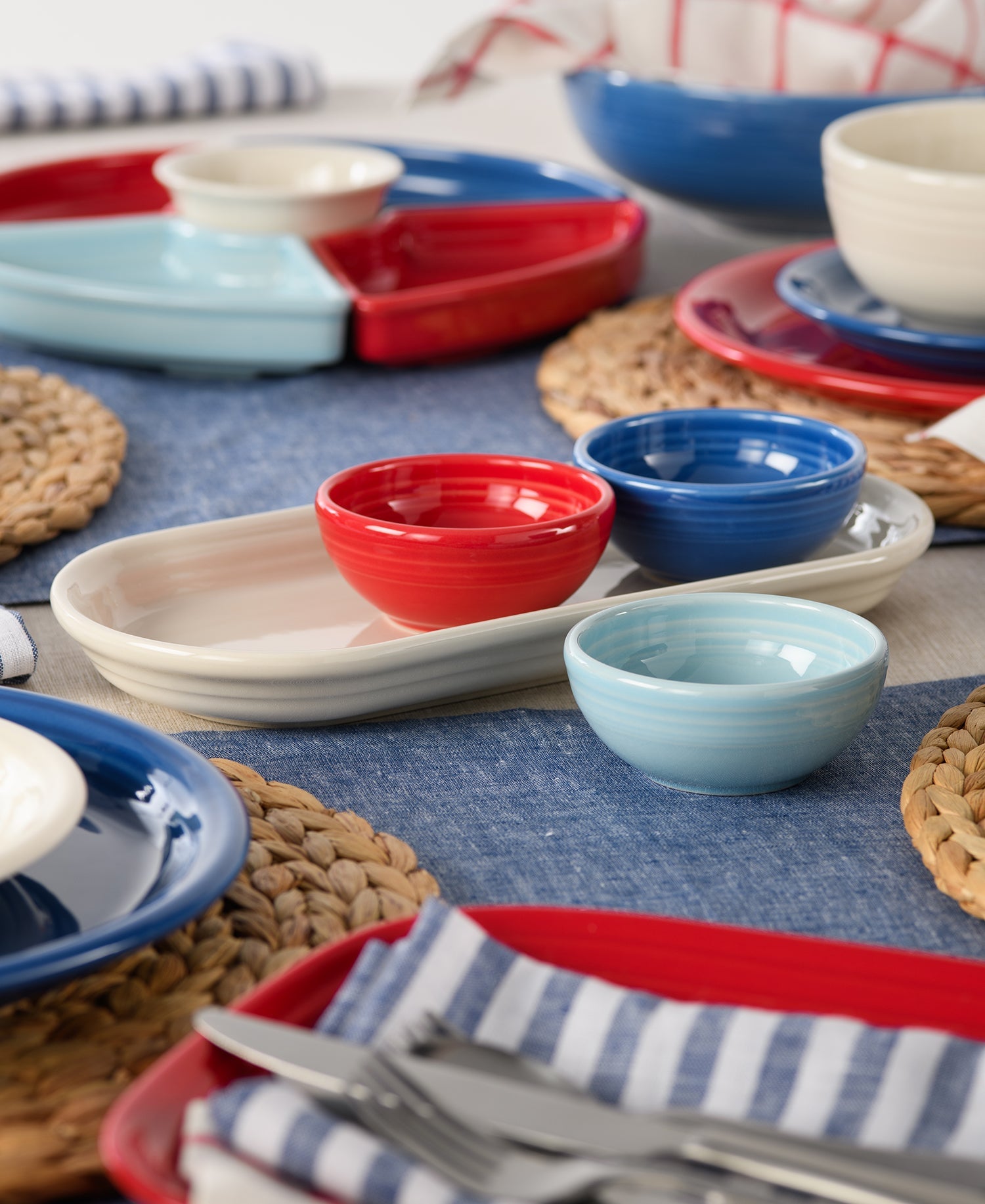 Fiesta Dinnerware - Americana Mixed Colors 4-Piece Condiment Set - Image 2