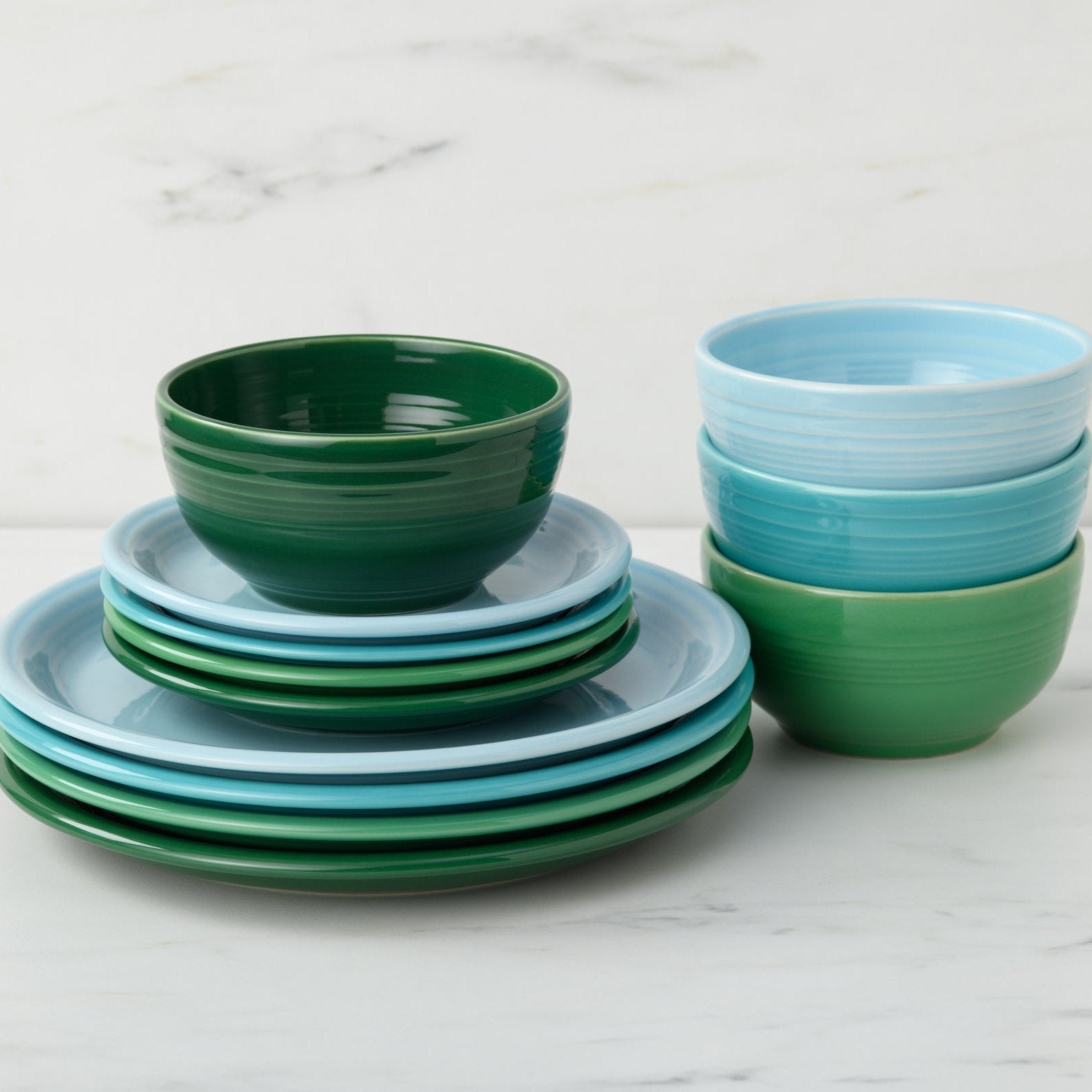 Fiesta Dinnerware - Mixed Aegean Bistro Coupe 12-Piece Dinnerware Set, Service for 4 - Image 2